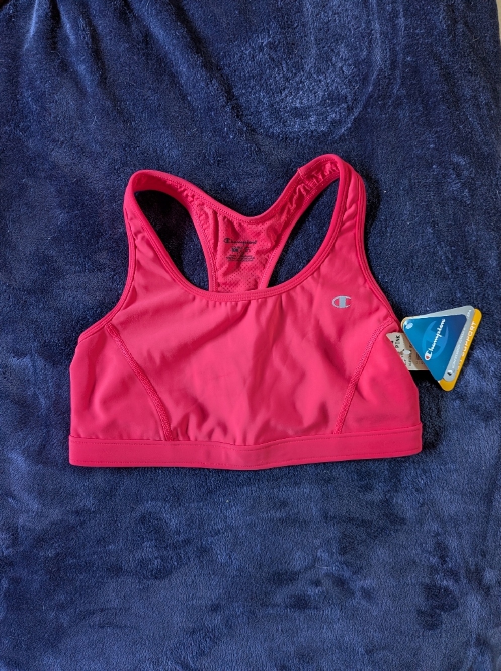 Champion Women's Pink Sports Bra - Racerback Support